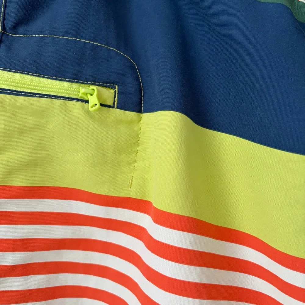 Patagonia Men's Sz 38 Multicolor Board Shorts Swimsuit Drawstring Zipper Pocket